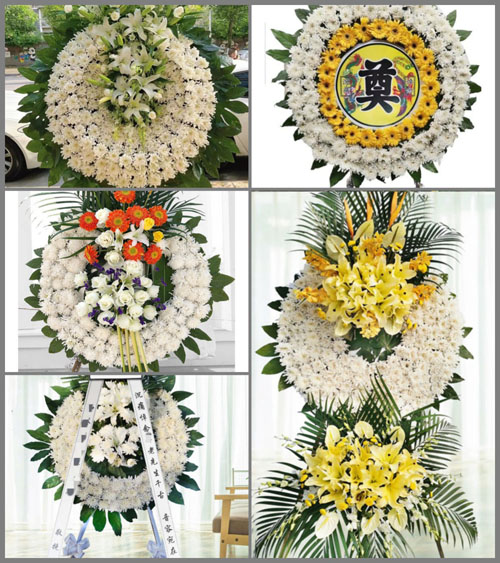 山东青岛平度市明村镇辛东村花圈速递